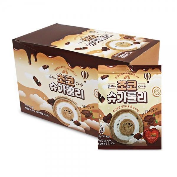 코코아 롤 솜사탕 10gx10개 소포장 초코솜사탕