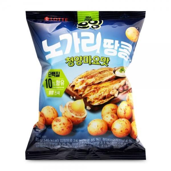 롯데 오잉 노가리땅콩 청양마요맛 80g-1개 간편안주