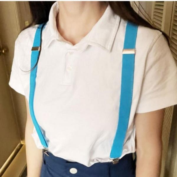 컬러 블루 멜빵 성인용 여자멜빵 남자멜빵 무지멜빵 클래식멜빵 패션