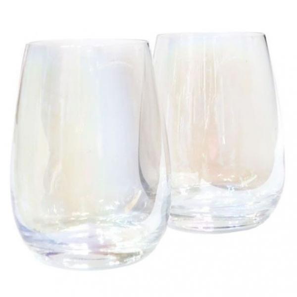 홀로그램 유리컵 언더락잔 커피컵 물컵 물잔 370ml 2p
