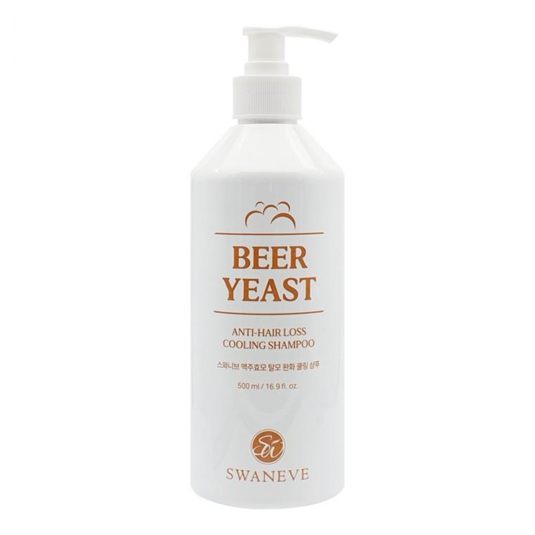 스와니브 맥주효모 탈모완화 쿨링샴푸 500ml 비오틴 두피 비듬 약산성 샴푸