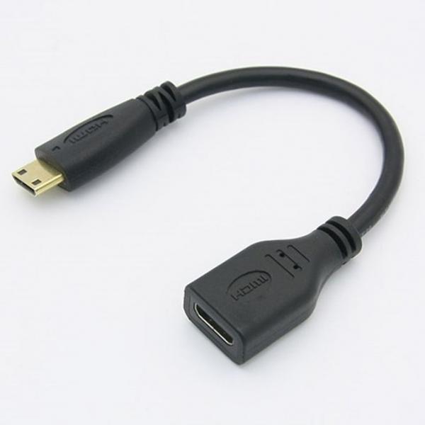 Mini HDMI 연장 젠더 (M- F) 일체형 15cm 영상케이블