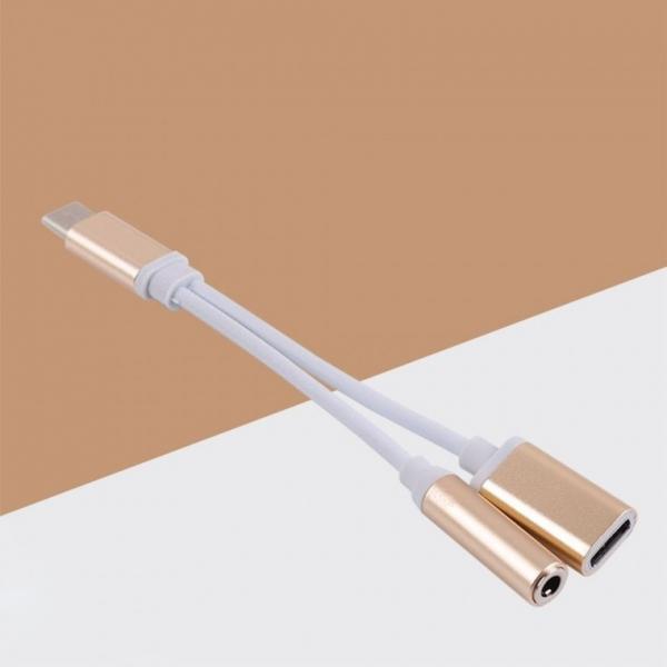USB 3.1 C타입 AUX 젠더 골드 화웨이 샤오미 전용