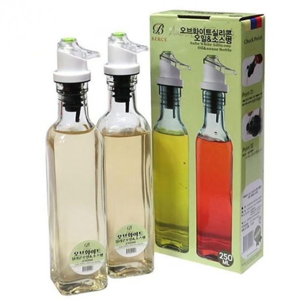 베르체 오일병 원터치 실리콘 소스 기름병 250ml 2p