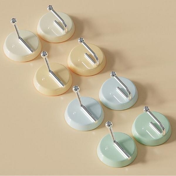 무타공 접착식 벽걸이 후크 다용도 걸이 소품정리 4PCS