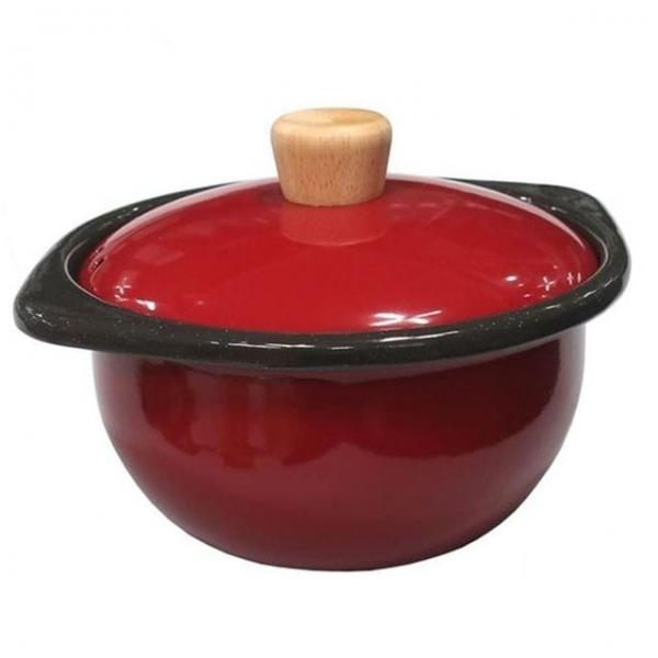레드 인덕션 법랑뚝배기 15cm 1.2L 라면 찌개 내열 가정용품