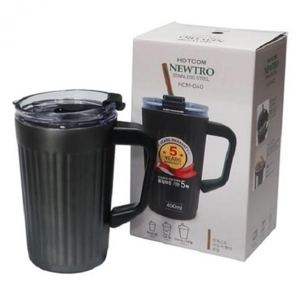 메탈그레이 뉴트로 텀블러 400ml 보온보냉 머그컵 보틀 휴대용 다용도
