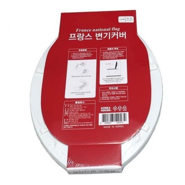 에펠탑 양변기 변기커버 중형 U형 뚜껑 시트 덮개 화장실 인테리어