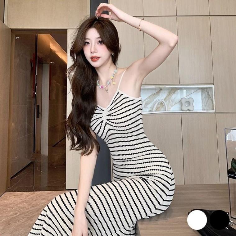 HL 나시원피스 끈 잔스트라이프