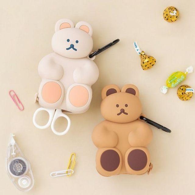 EM) DONATDONAT 베어 실리콘 파우치