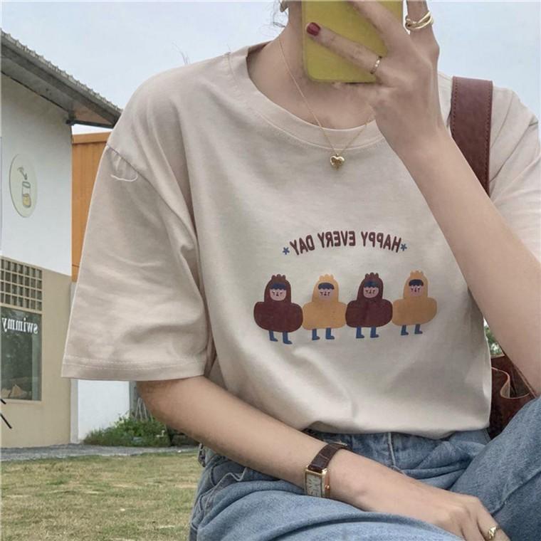 HL 네치킨 여성 반팔 박스 티셔츠