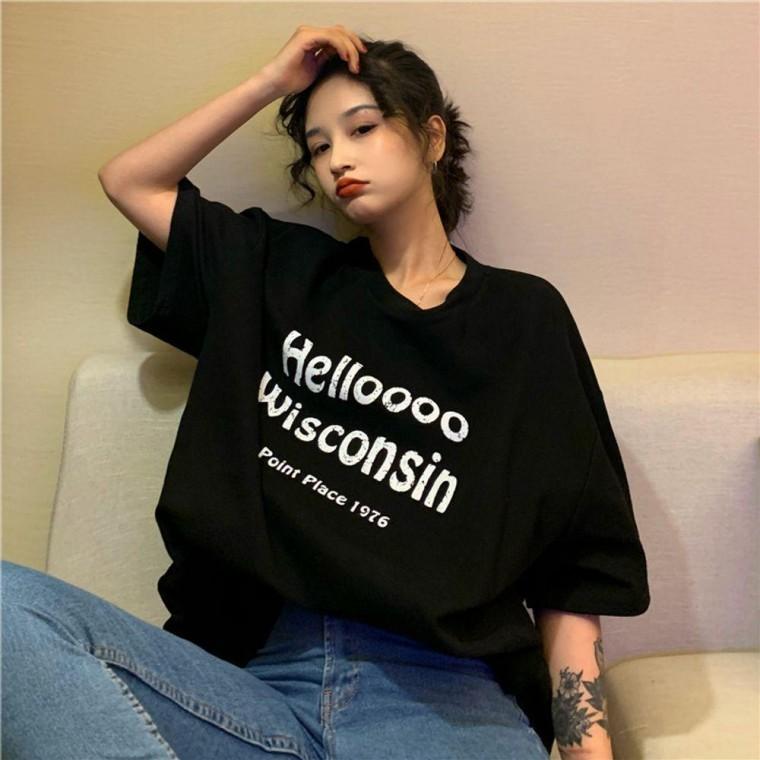 HL 할루 여성 반팔 박스 티셔츠