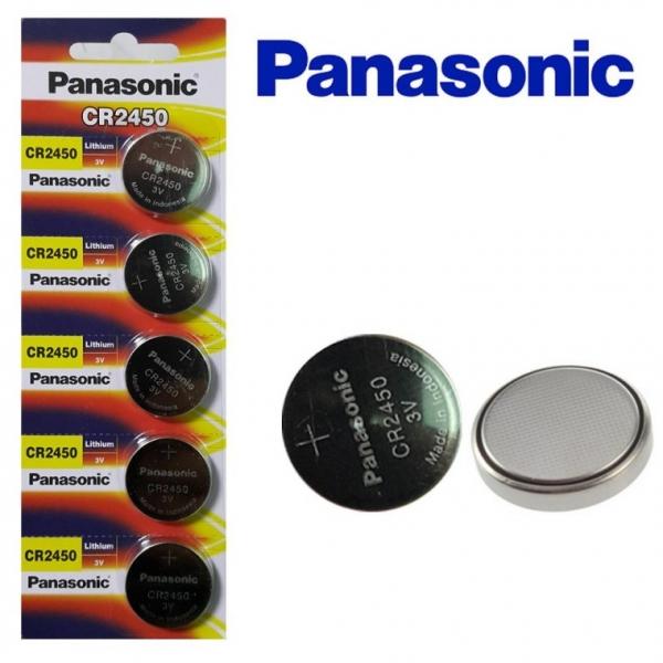 리튬버튼건전지 CR2450 3V5개 panasonic 밧데리