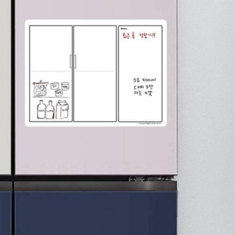 유리용 냉장고 화이트보드 마그보드 스케줄 사무용품 사각