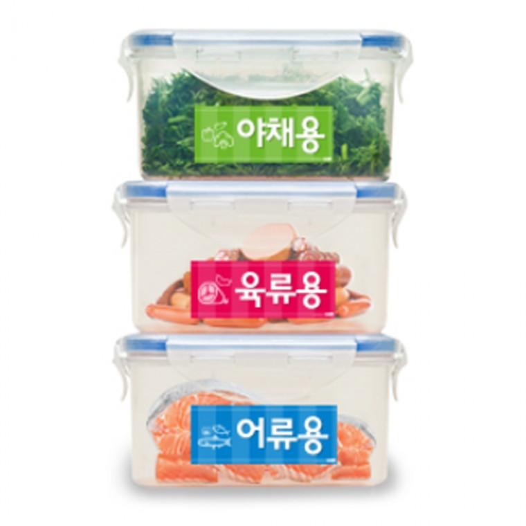 구내식당 보관용기 식자재분류 스티커 4종 세트