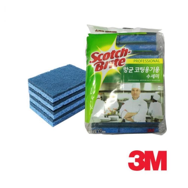 3M 항균 설거지 쑤세미 코팅용기용 3m수 수세미 10개입