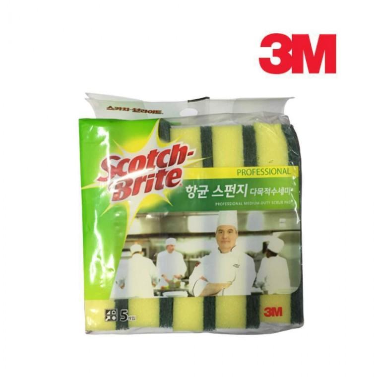 쑤세미 3M 3m수 항균 스카치 스펀지 다목적 수세미 5개입