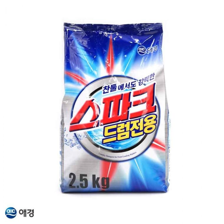세탁용품 액체세제 스파크 드럼전용 찌든때제거 가루세제 2.5Kg 리필 1EA