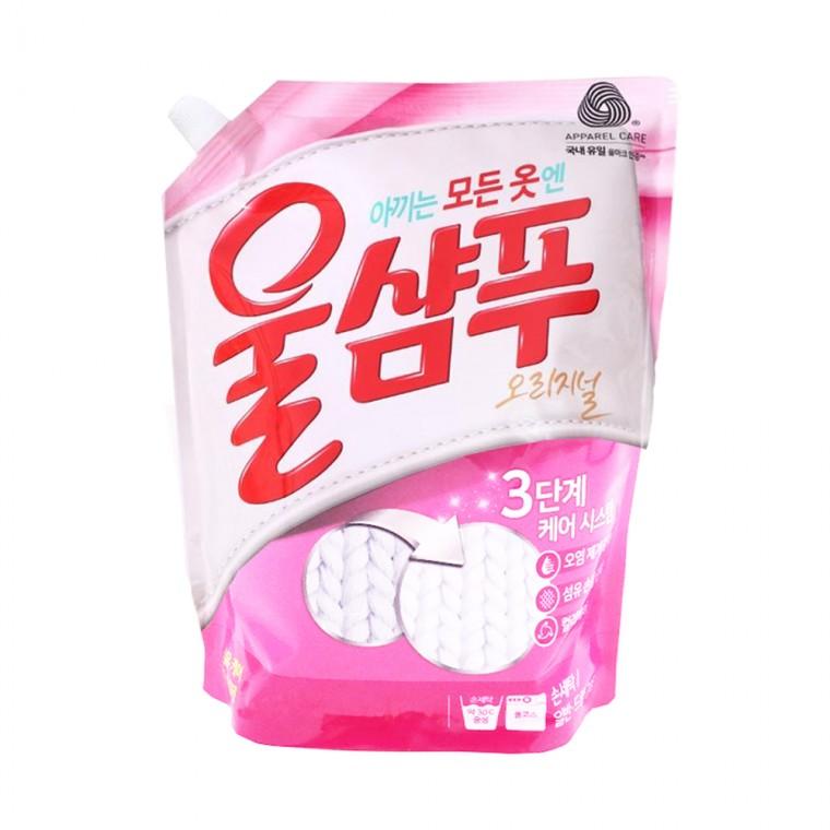 울샴푸 리필세제 섬유케어 중성세제 오리지널 액상세제 1.4L 리필 겸용