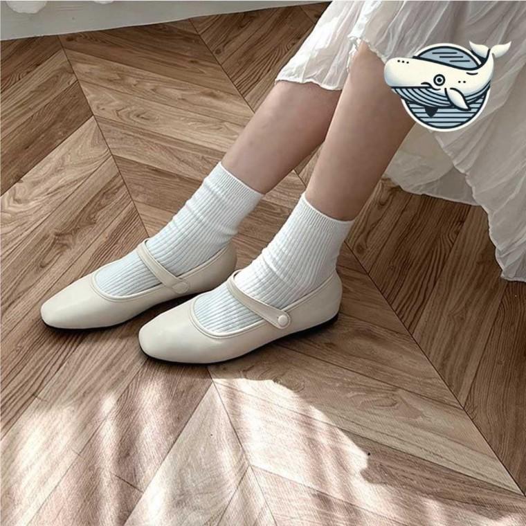 착화 플랫슈즈 장식 클래식 간편한 버튼 데일리