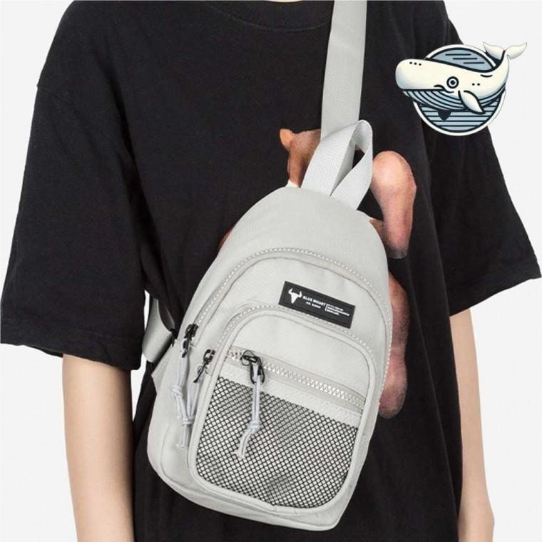 미니멀 슬링백 메쉬 포켓 편리한 경량 수납
