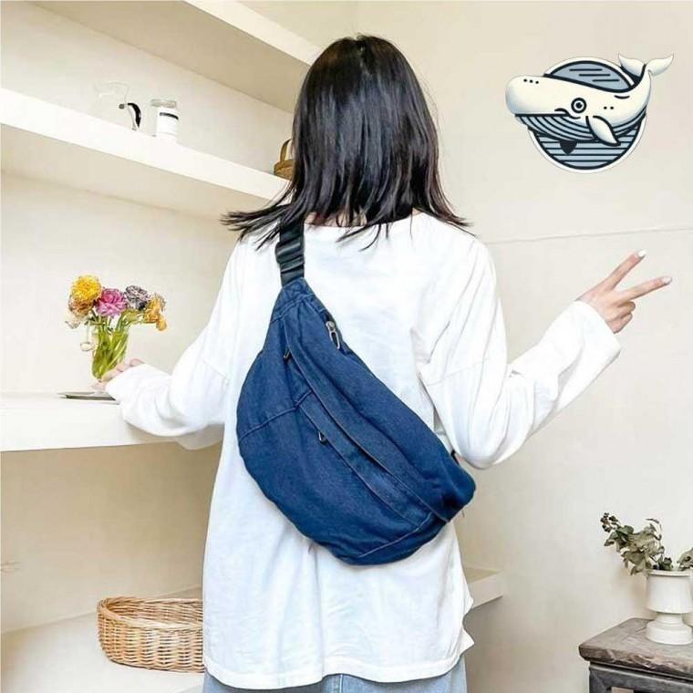 멋스러운 다양한 활용 멀티 힙색 포켓 데님