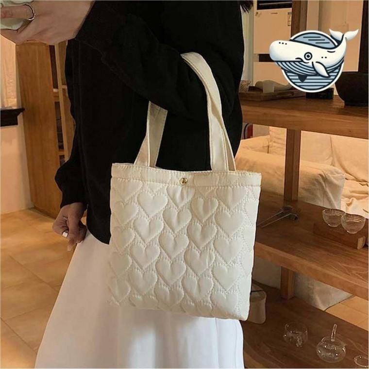 멋스러운 미니 퀼팅 데일리 토트백 가방 하트