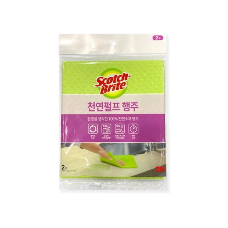 3M 스카치 조리 펄프 행주 세척 타올 그린 2매