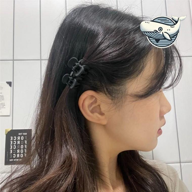 블랙 미니 집게핀 세트 10개 스타일링