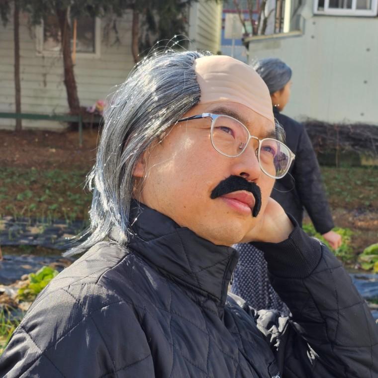 직모머리 마빡이 대머리 가발