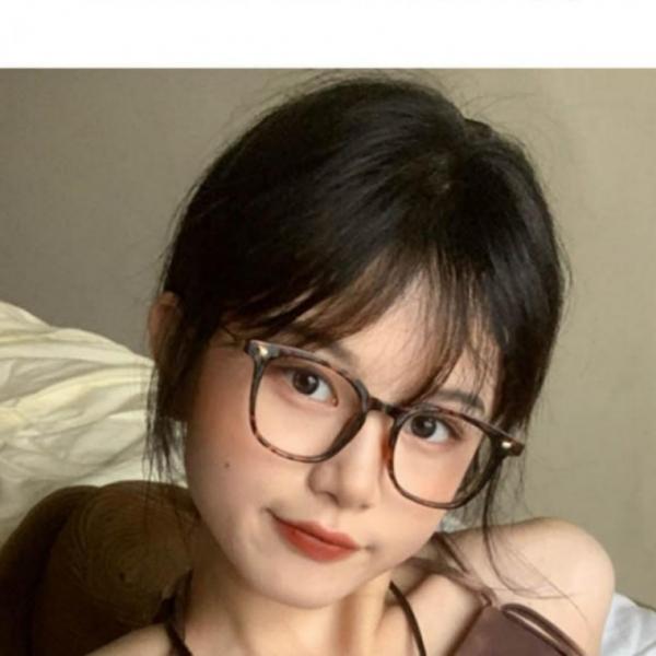 남녀공용 호피뿔테안경 레오파드 동그리 안경 초경량 가벼운 반뿔테 반무테
