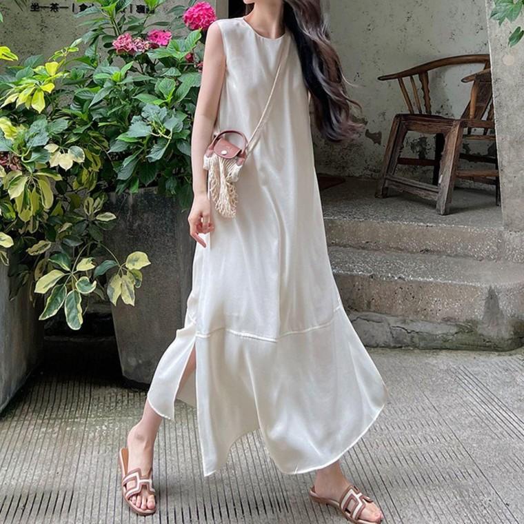 SU] 데일리 루즈핏 민소매 롱원피스
