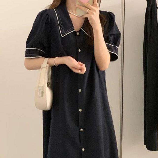SU] 린넨 스티치 원피스