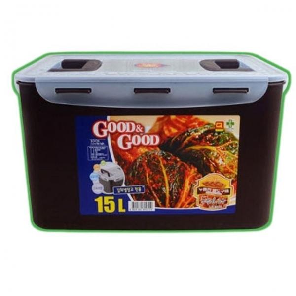 김치통 15L 주방 김치 냉장고 음식 보관 밀폐 용기 김치통 1p