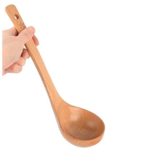 원목국자 요리 주방 한식 조리 도구 용품 원목 나무 국자 1개