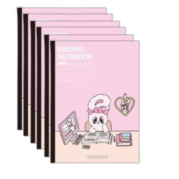버니 다양한 노트 6P 라인 무지 그리드 공책 연습장 필기 신학기 문구