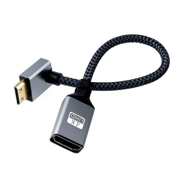 4K HDMI 미니 변환케이블 꺾임형 20cm FM 60Hz