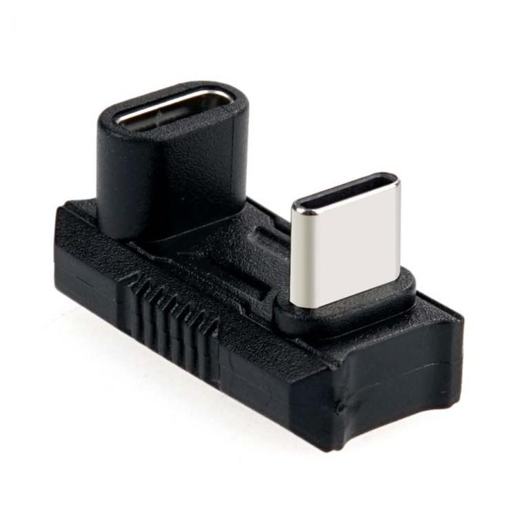 USB 3.1 C타입x2 MF 연장젠더 180도 20Gbps 꺾임형 140W 고속충전