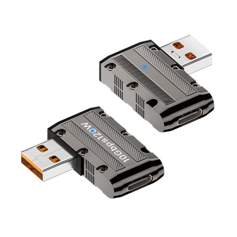 USB TYPE C Gen2 120W 젠더 좌우꺾임형 10Gbps 고속충전