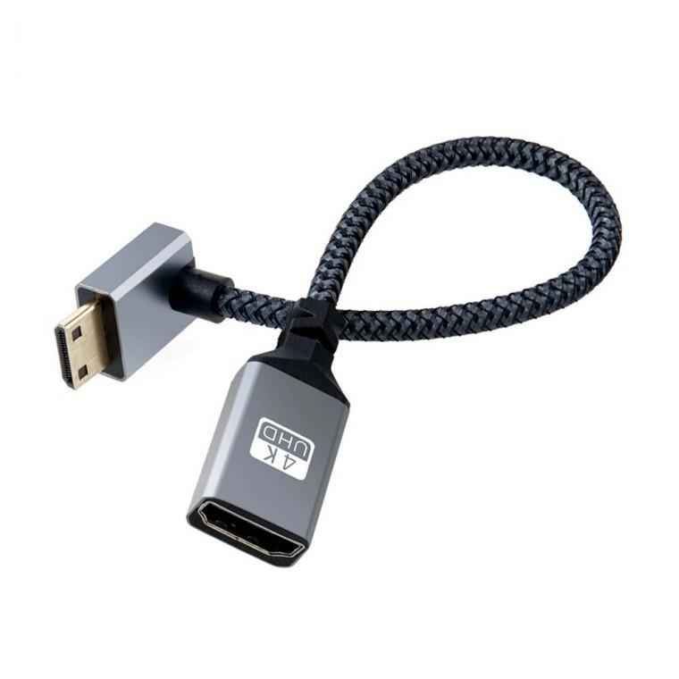 4K 미니 HDMI 변환케이블 꺾임형 20cm FM 60Hz