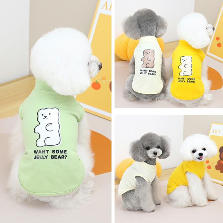 강아지옷 곰돌이 반팔티셔츠 젤리 강아지