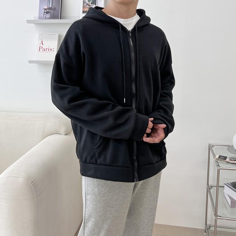 남자 기모 오버핏 후드집업 점퍼 코디 아우터 겉옷 남성의류