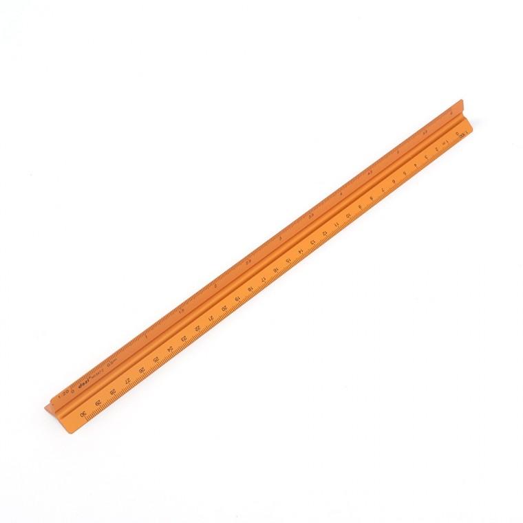 알루미늄 삼각 스케일자(30cm) (브론즈) 제도 저배율