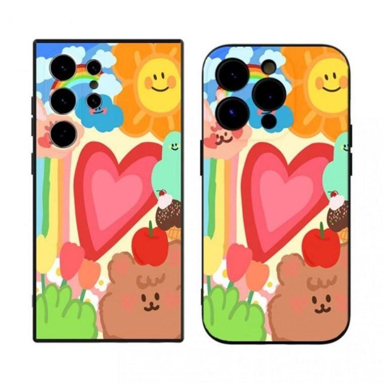 레인보우 케이스 캐릭터 패브릭