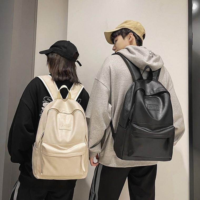 남성 백팩 레더 기본 여성 심플 캐주얼 가방 데일리백 배낭