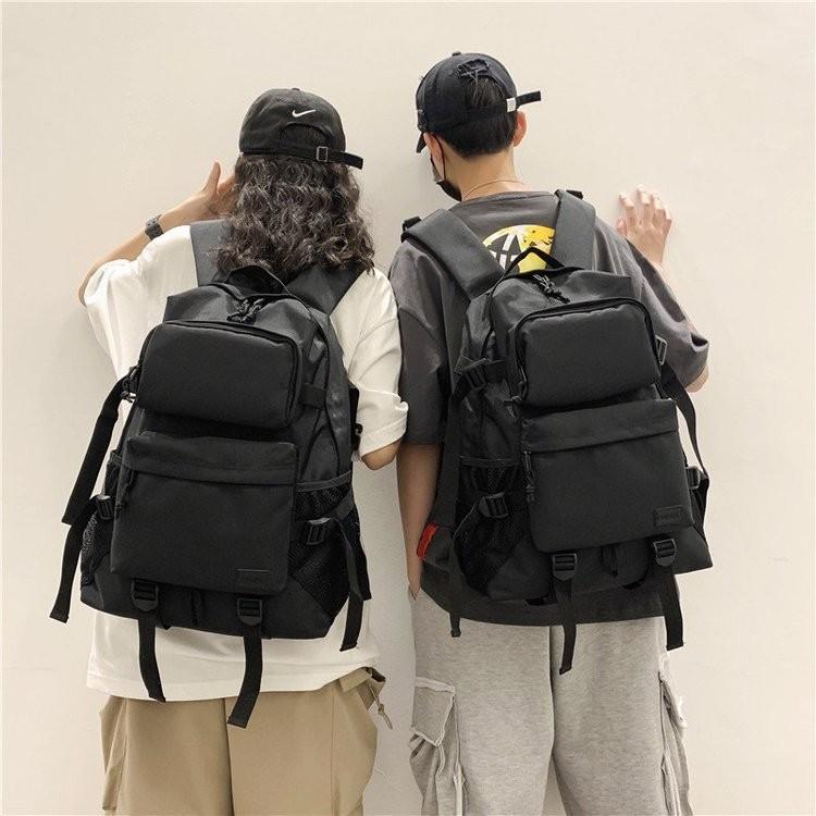 베이직 블랙 포켓 백팩 가방 데일리백 배낭