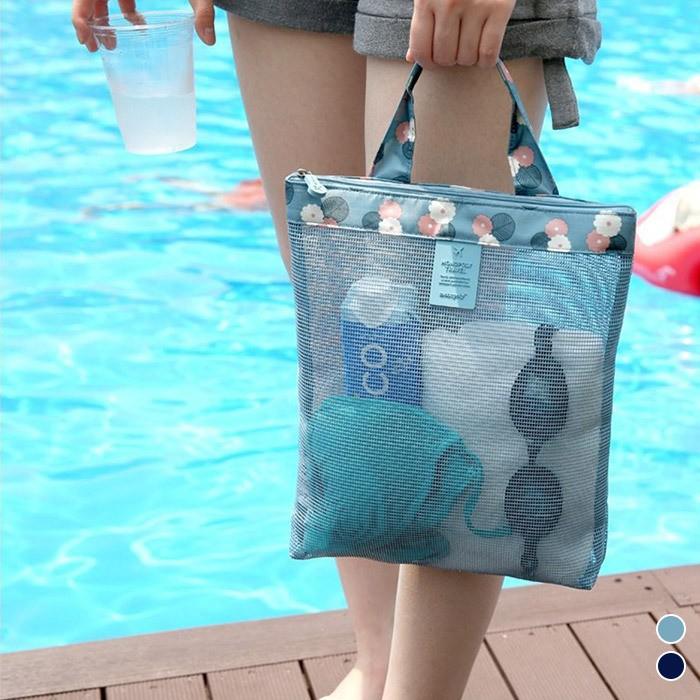 메쉬 물놀이 비치백 토트 가방 데일리백