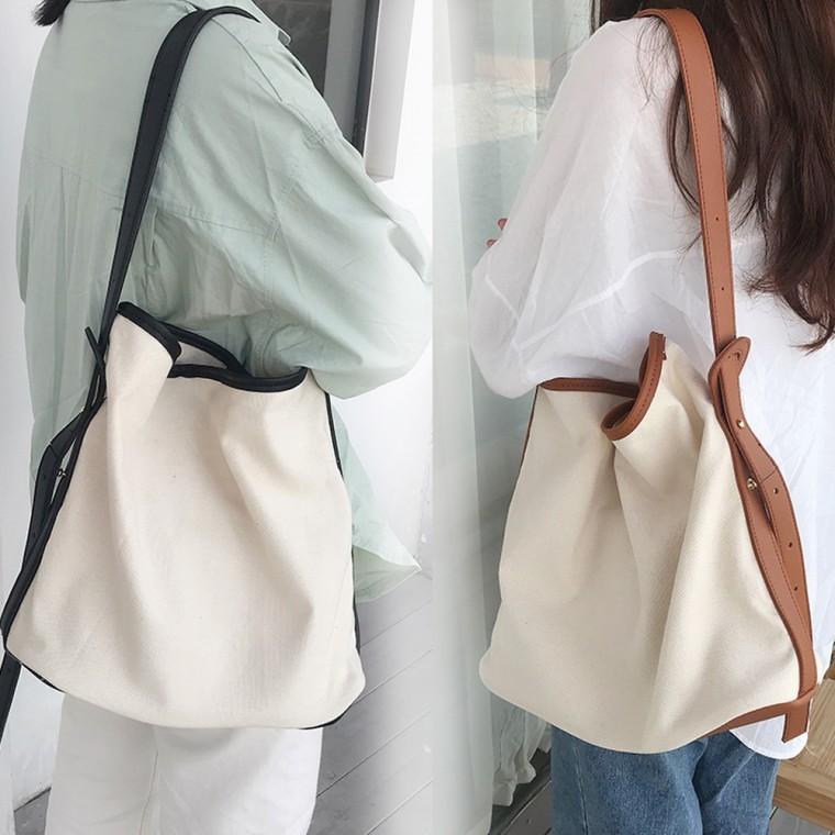 파우치내장 끈조절 크로스백 캔버스 가방 데일리백