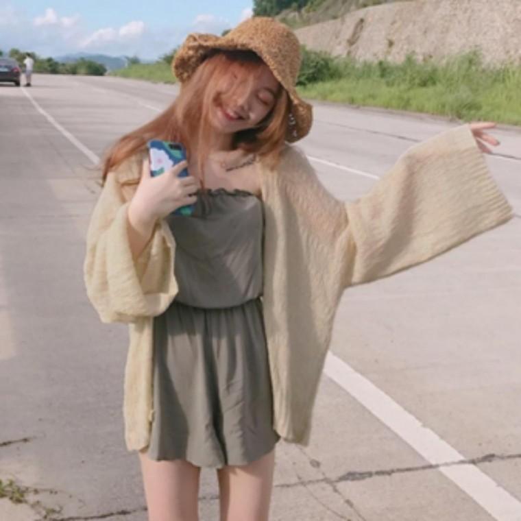 가디건 3컬러 시스루 카디건 바캉스패션 니트 휴가룩