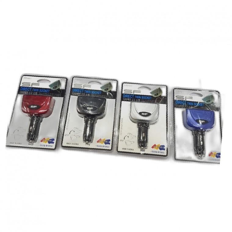 차량용 전자기기 다용도 충전 소켓 2구 USB 포트 시거
